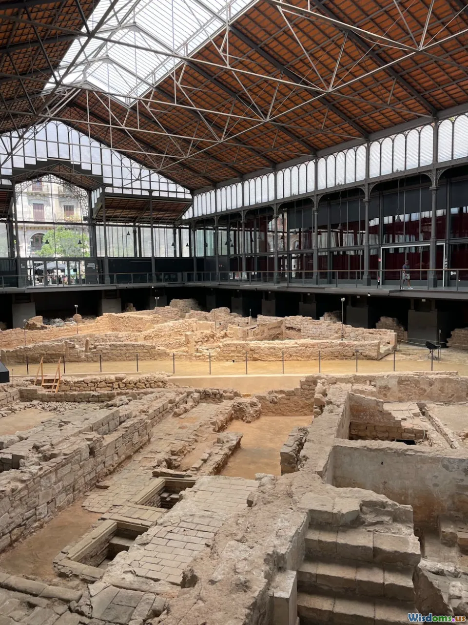 artifacts, globe, historical reenactors, modern ruins