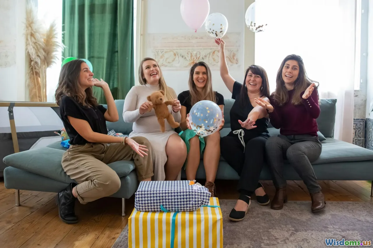 baby shower, family reunion, support group, video call with friends