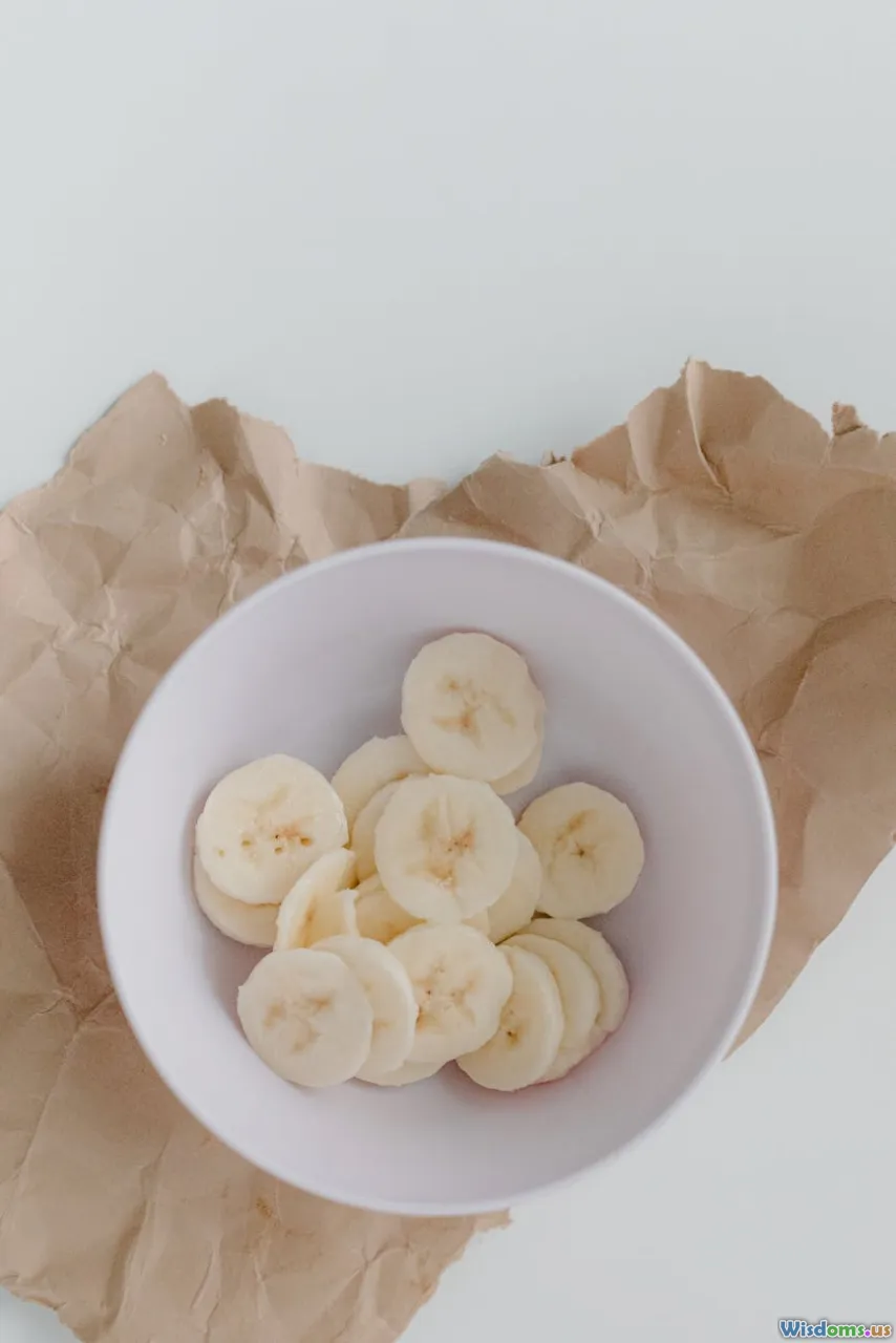 bananas, fruit bowl, close-up, sliced bananas