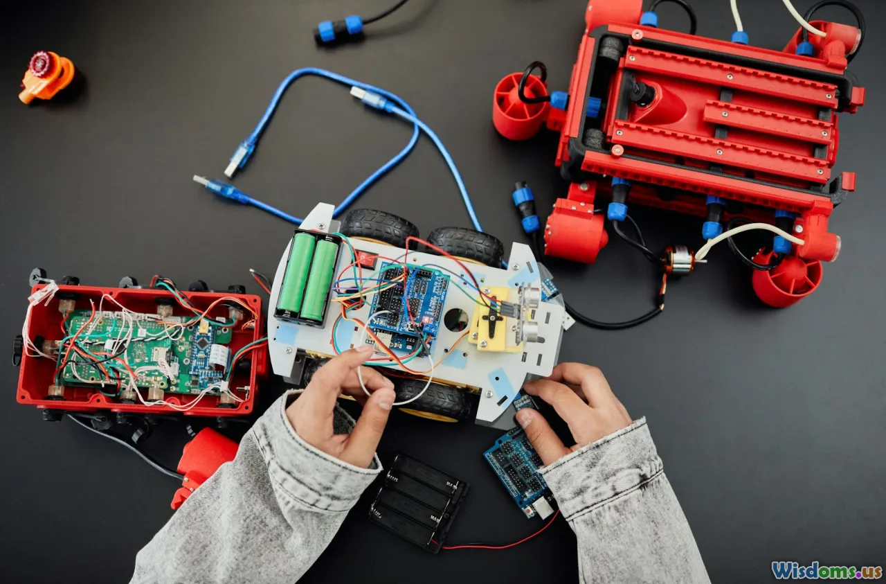 batteries, wiring, battery pack, robot electronics