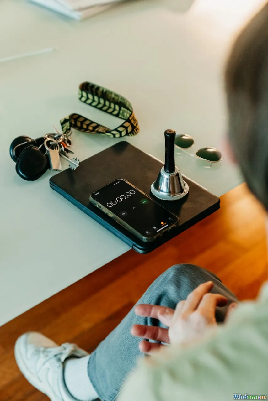 before-and-after, desk, stopwatch, routine