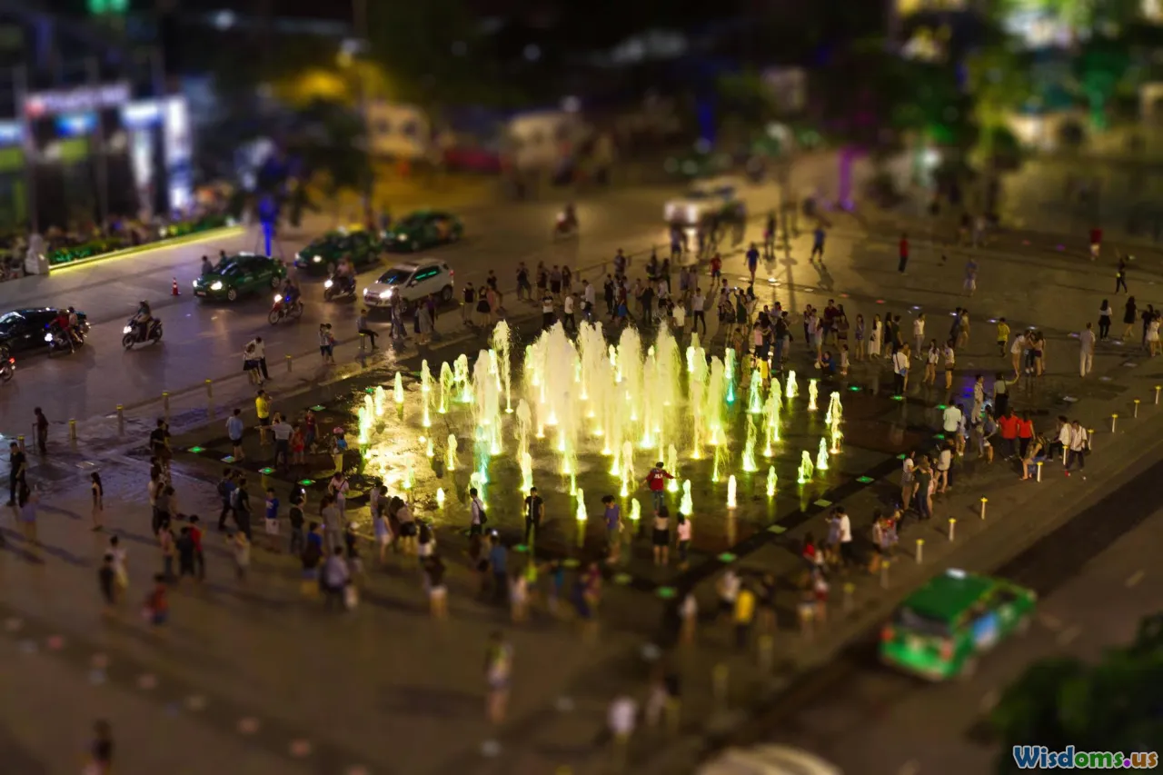 cable cars, public spaces, lighting, library park, escalators