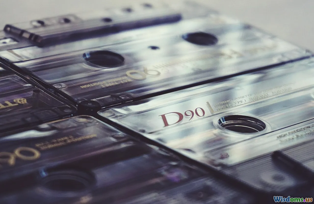 cassette tape, archive, headphones