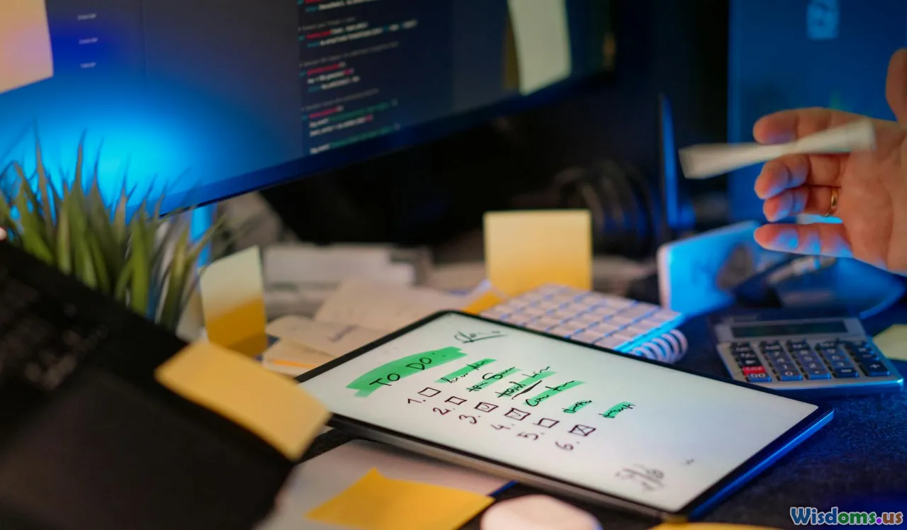 checklist, sticky notes, self-assessment, puzzle pieces