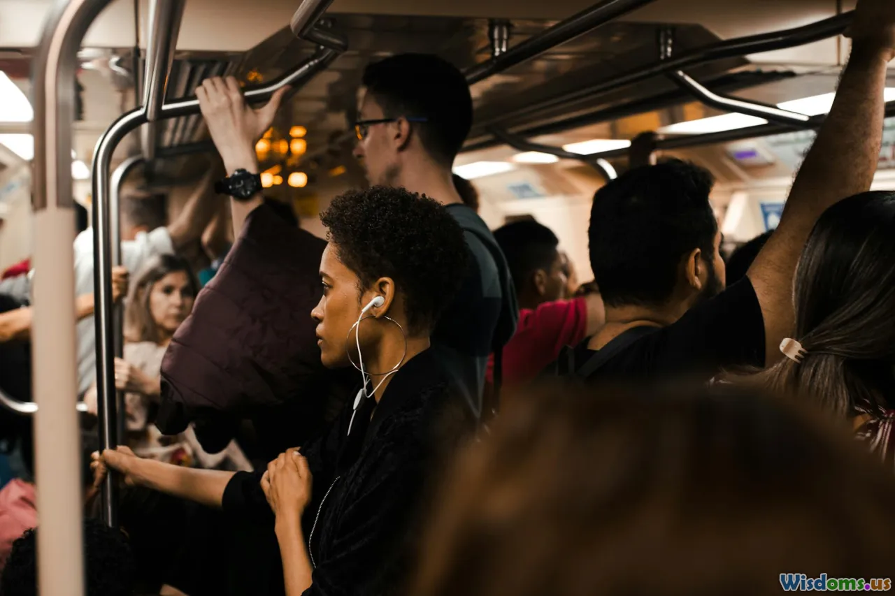 commuters, diverse rail passengers, reading on train, family on train