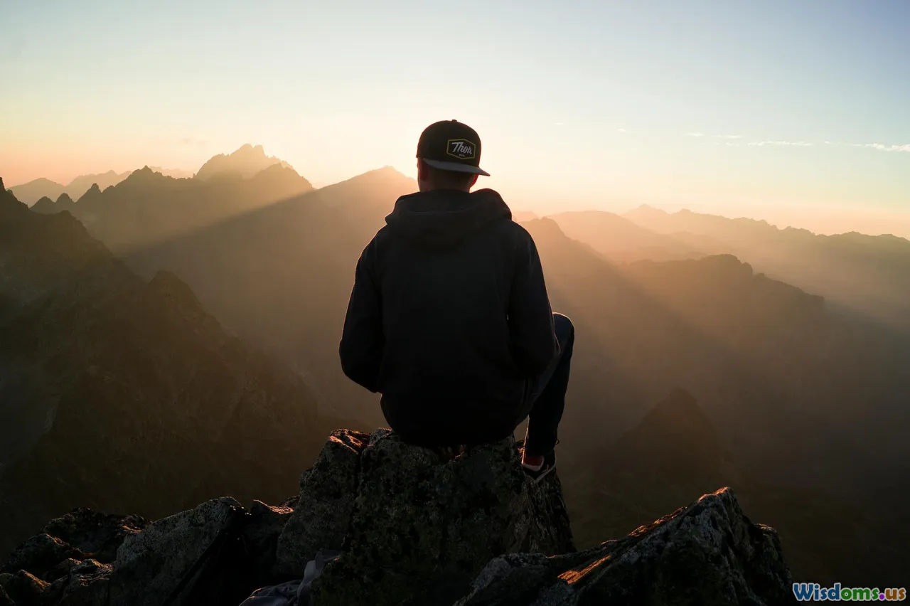 compass vs sun, hiker, outdoor adventure, decision