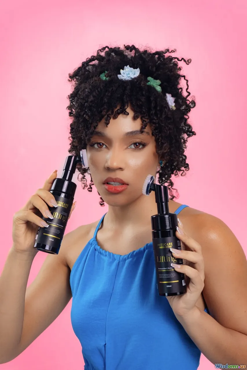 curls, haircare bottles, detangling, shower routine