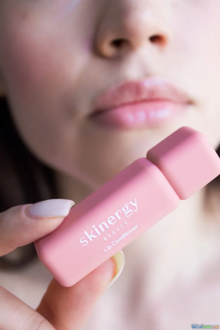 dewy skin, peptide serum, lip balm, minimalist packaging