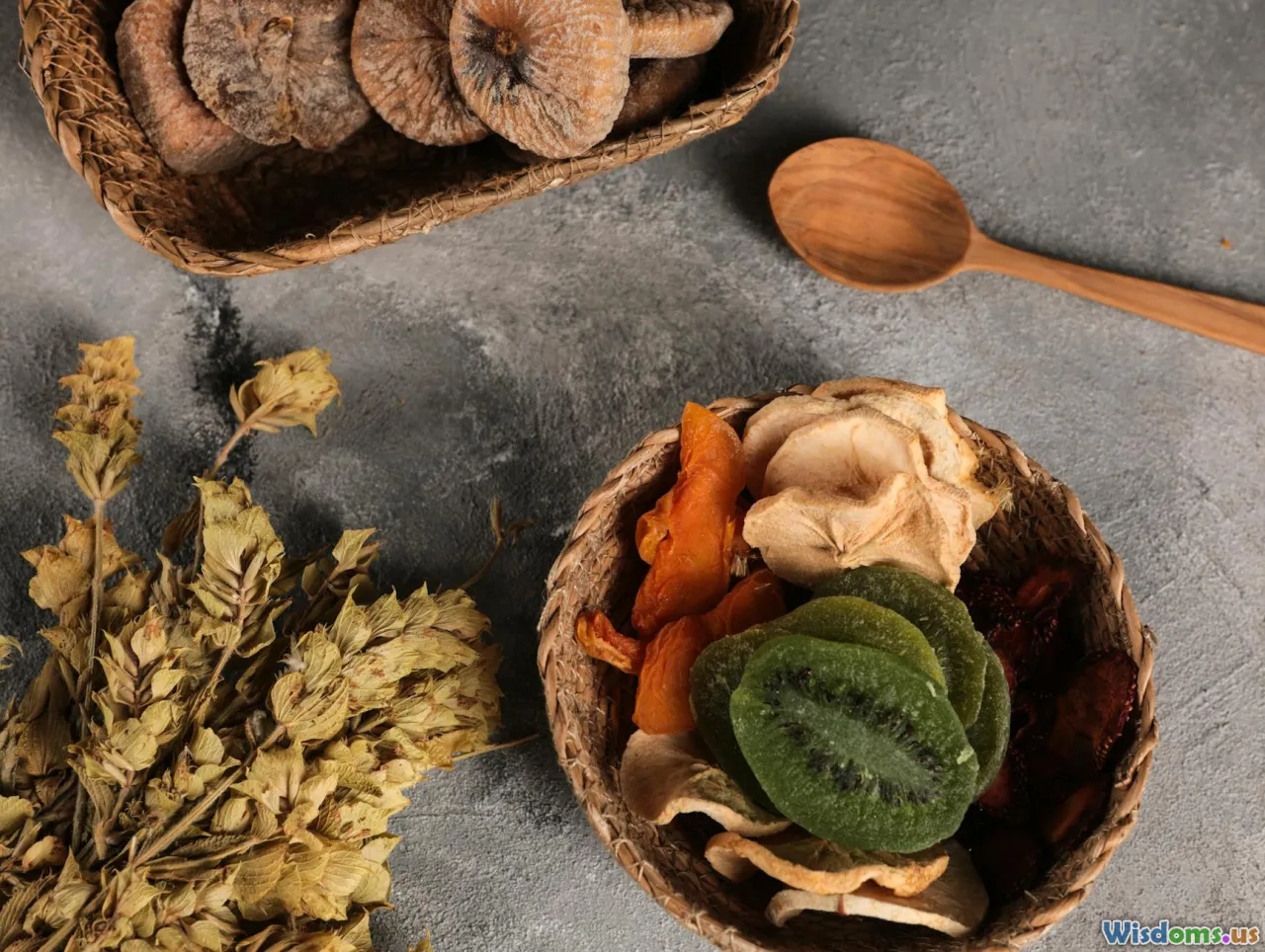 dried fruit, dehydrated veggies, jerky, trail mix