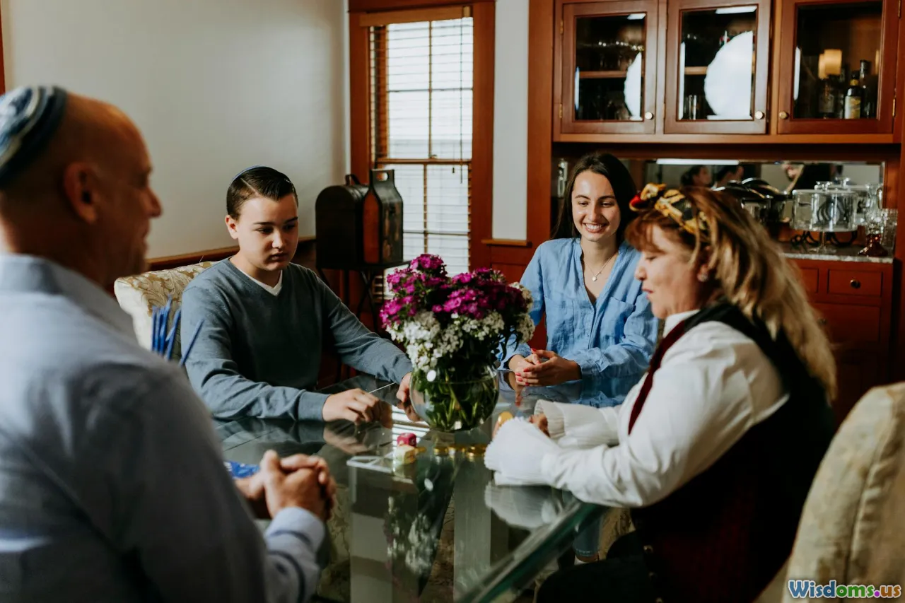 family lighting menorah, intergenerational menorah, holiday tradition, Jewish celebration