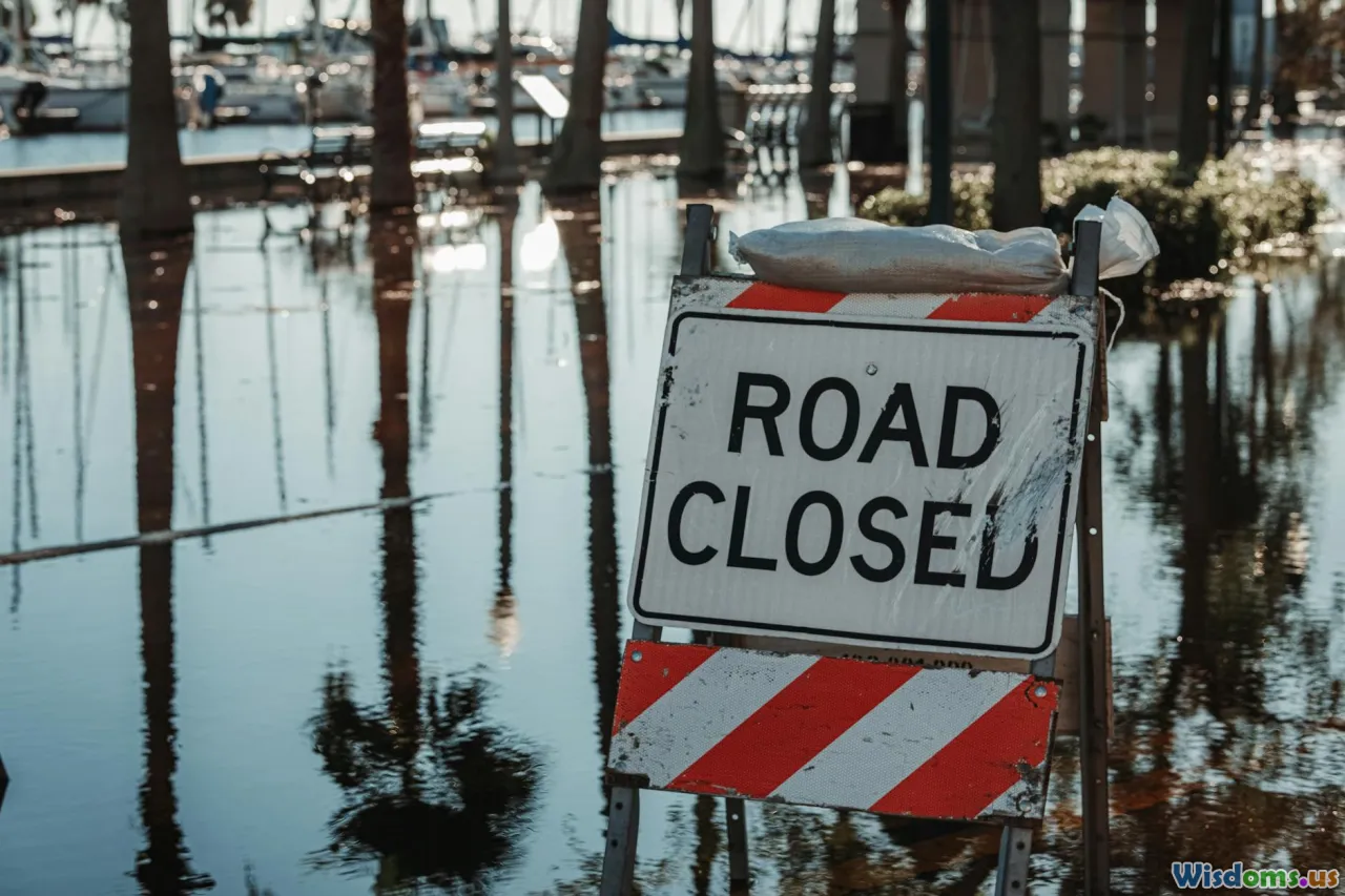 floodwater, road hazard, depth perception, danger