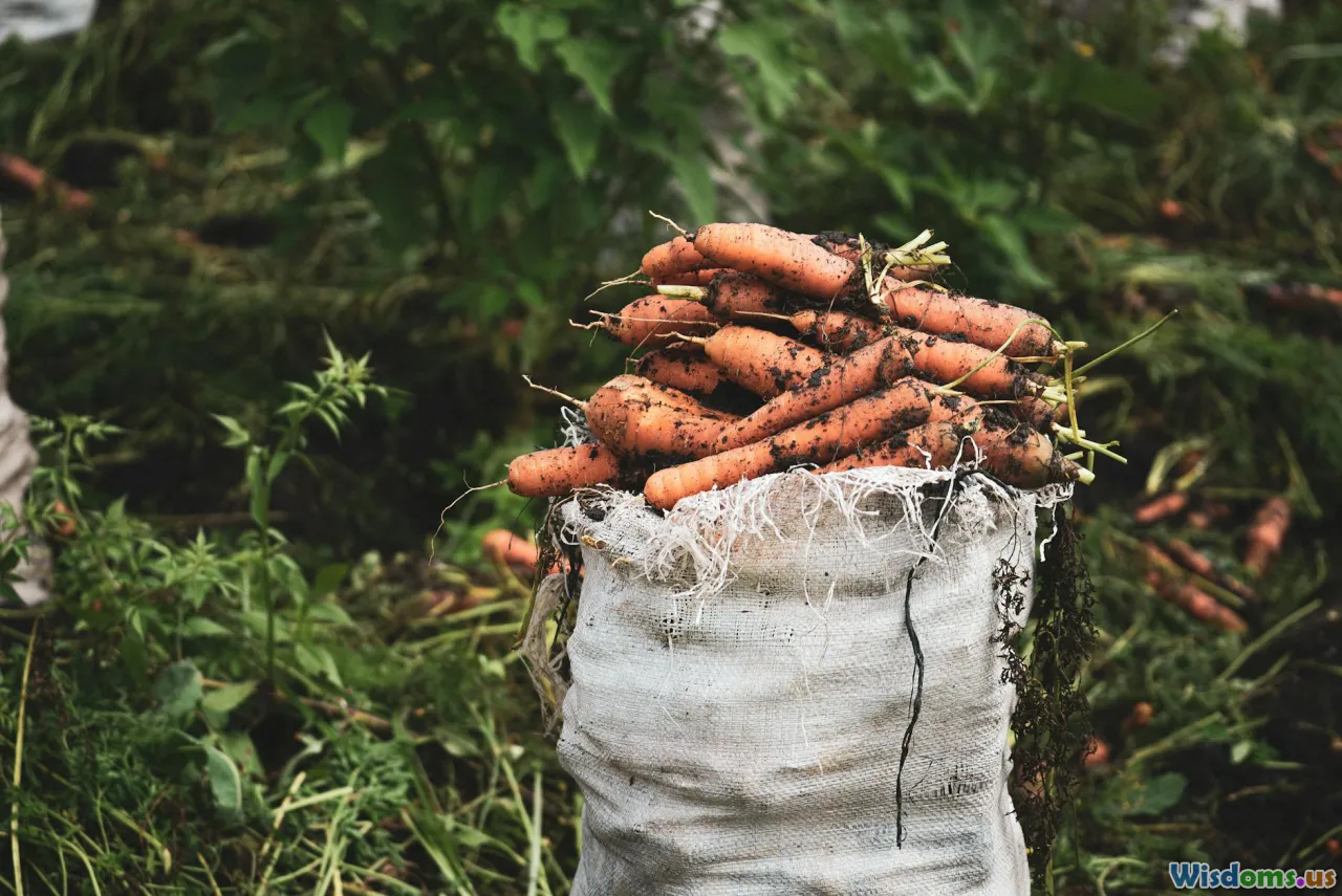 garden harvest, carbon calculation, bar chart, sustainable foods