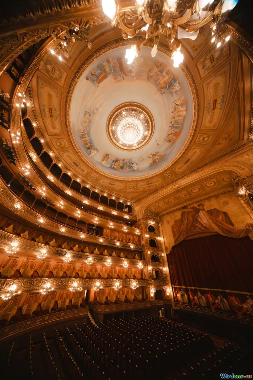 harpsichord, opera stage, music students