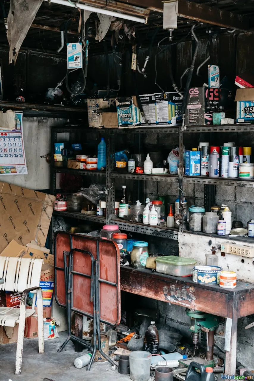 home workshop, workbench, tools organization, garage workspace