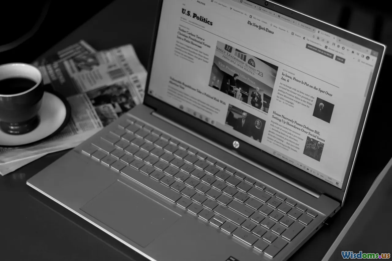 journalist, laptop, coffee, newsroom