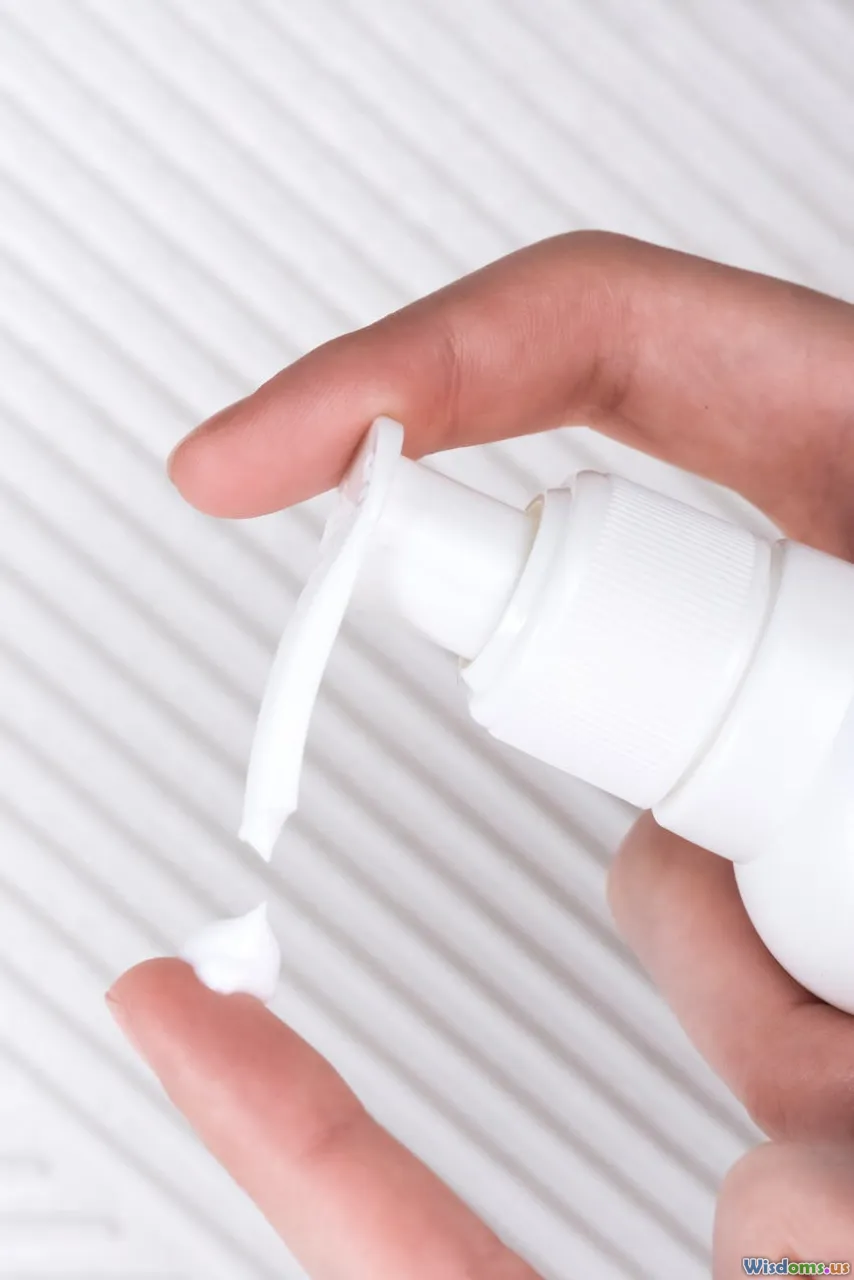 lotion, pump bottle, strands, smooth