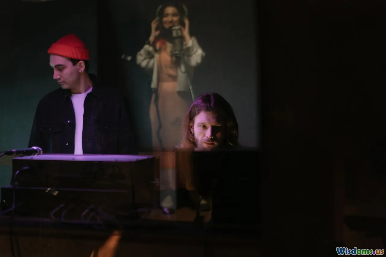 mastering, sound engineer, waveform, headphones