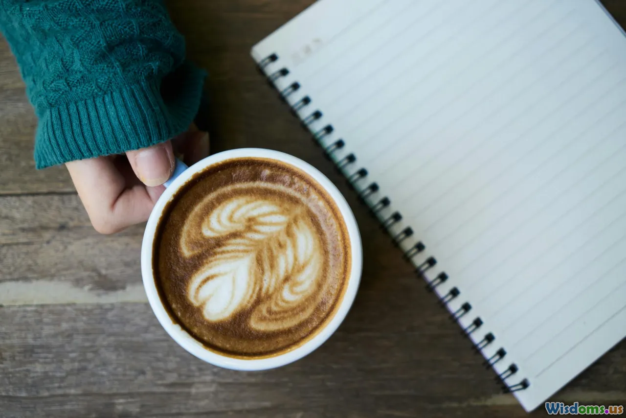 morning, coffee, notebook, sunrise