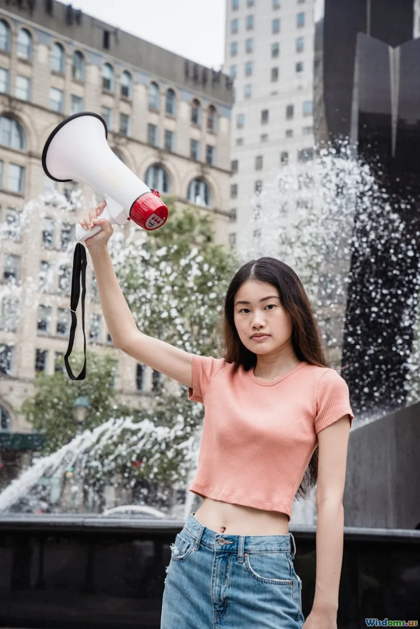 network, megaphone, protest, connection