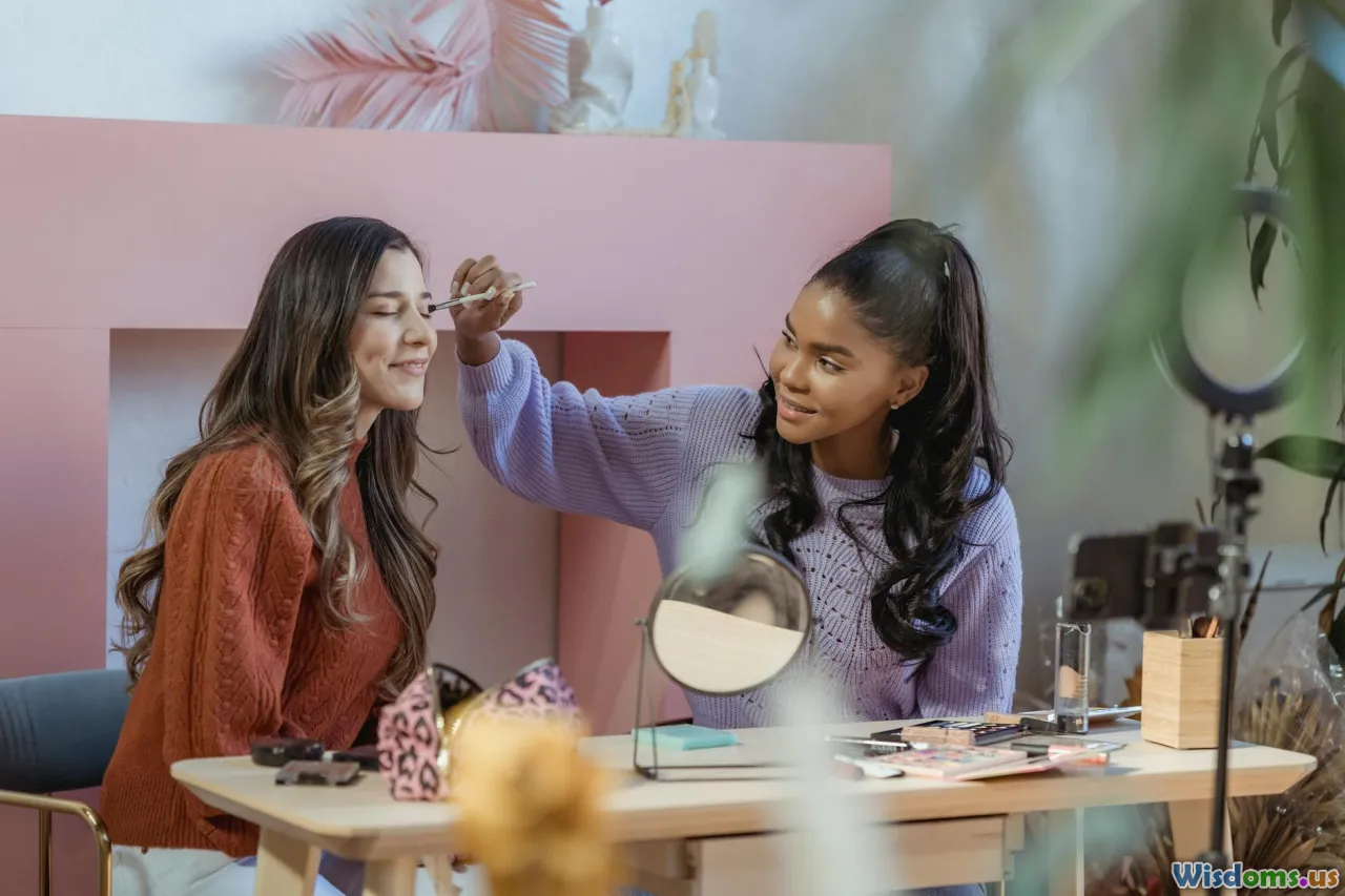 notebook, tripod, camera, mirror