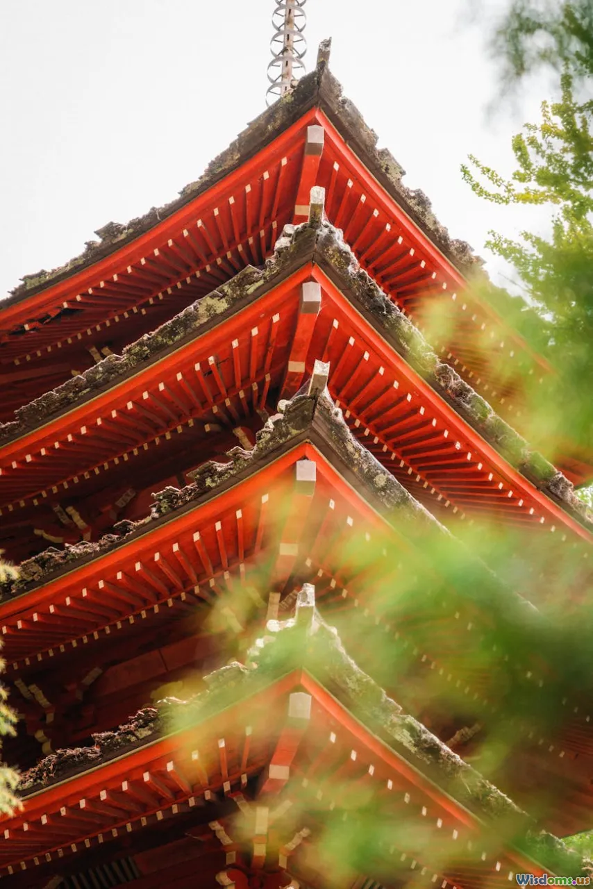 pagoda, shinbashira, timber, Japan