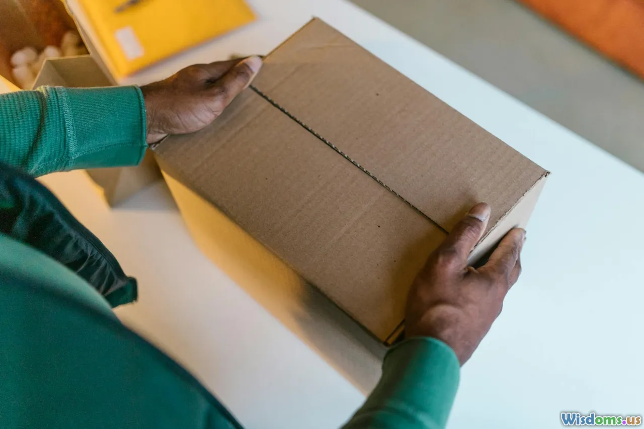 passport, shipping box, adapter, customs