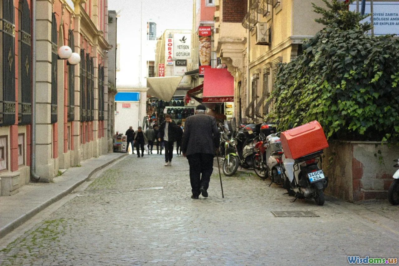 pedestrians, historic streets, leafy avenues, sidewalk cafe