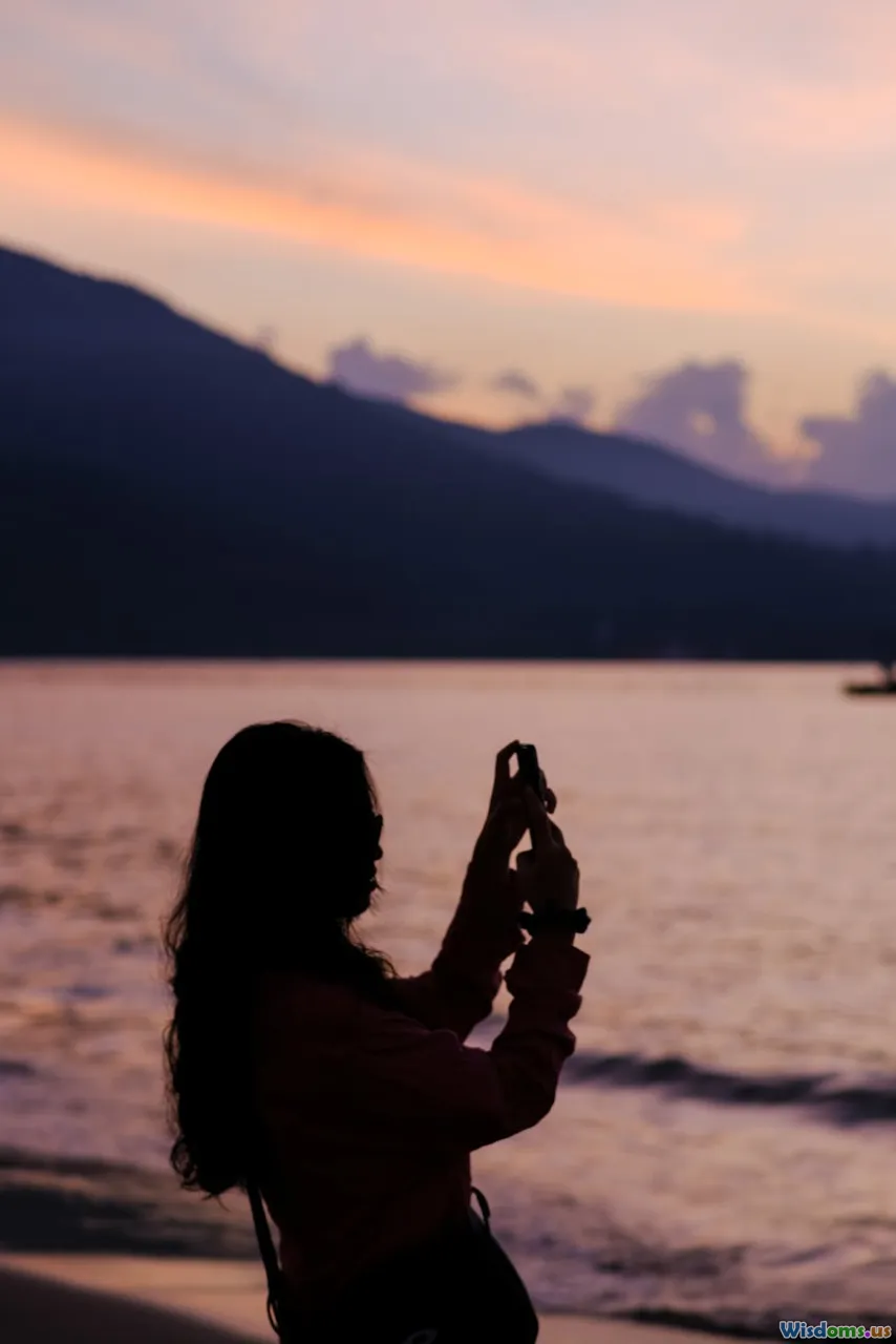 photography, golden hour, smartphone, seascape