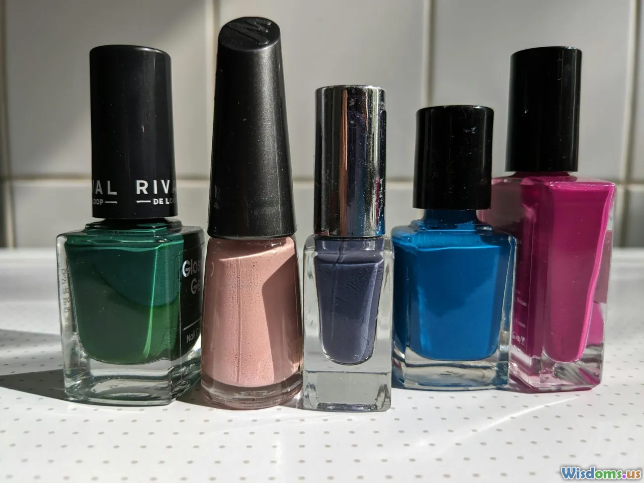 product lineup, bottles, nail polish, comparison
