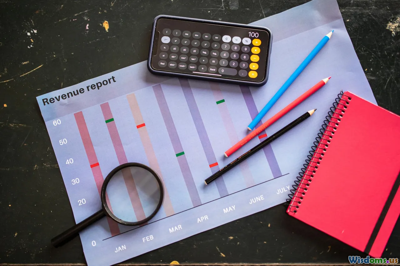 revenue, analytics, graph, calculator