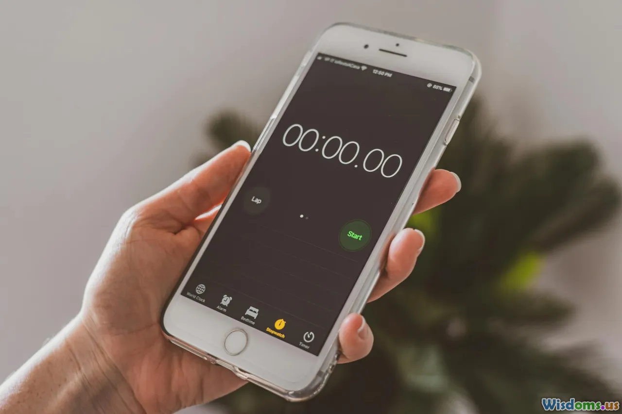 stopwatch, thumbnail, storyboard frames, mobile screen