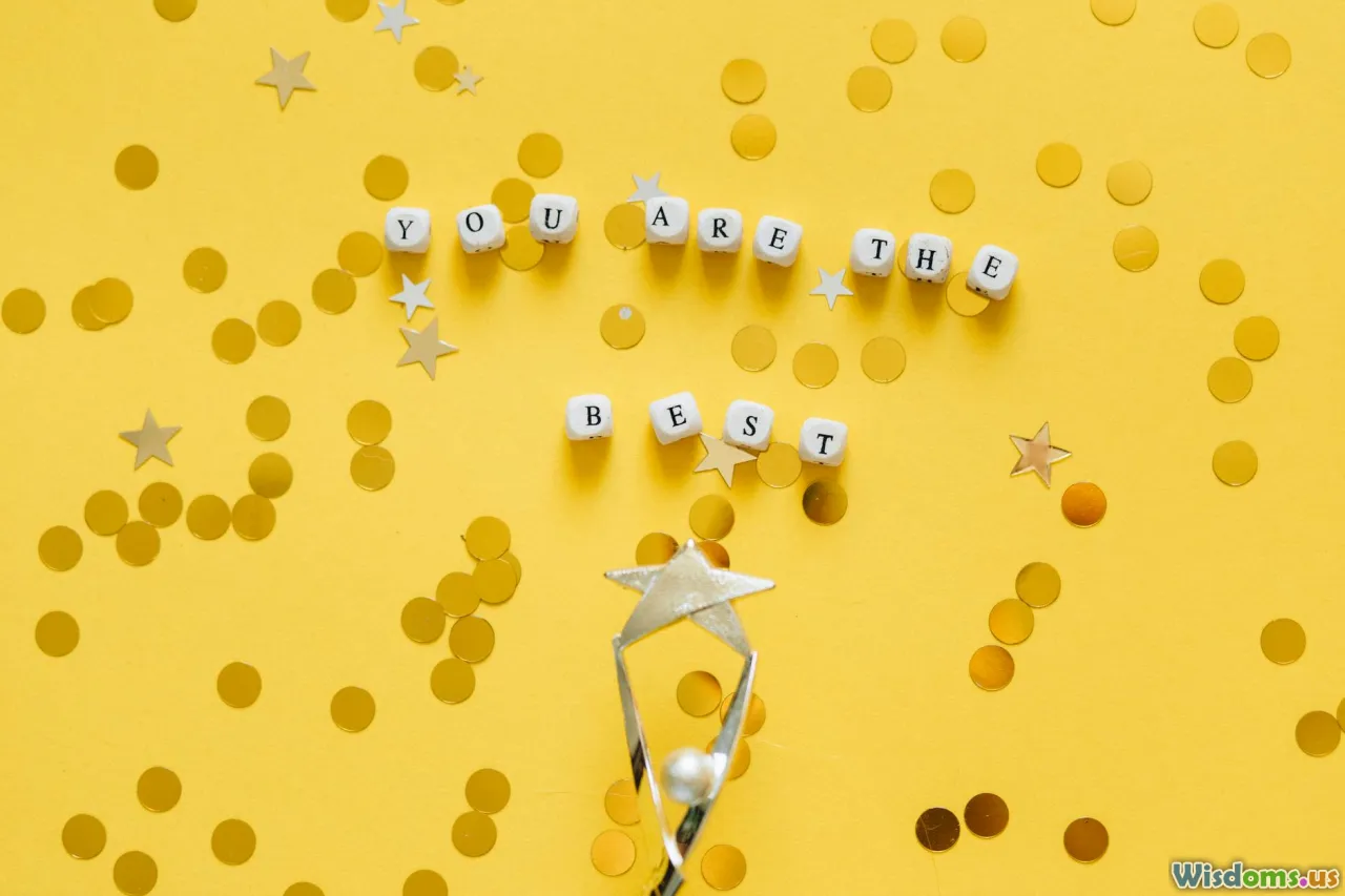 success, happy audience, TV set, gold stars