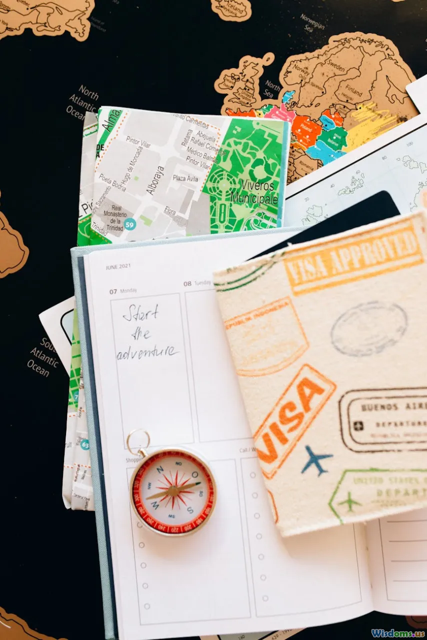 trip planner, travel notebook, itinerary, map planning