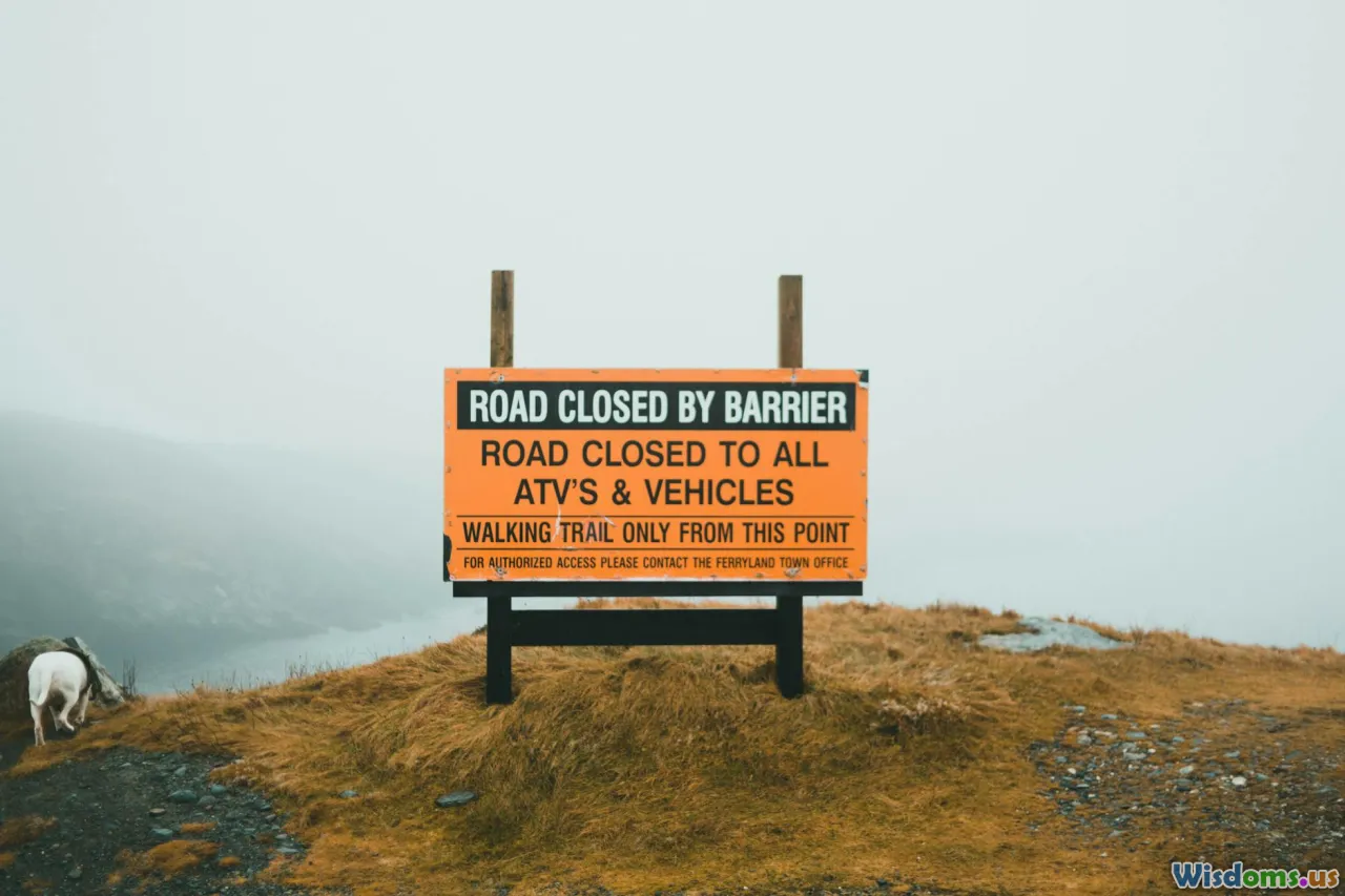 warning sign, safety on the road, mystery, skeptic traveler